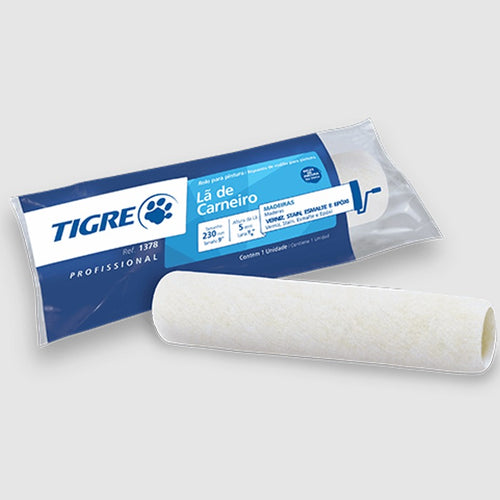 Rolo de Lã Carneiro sem Suporte 23cm Tigre