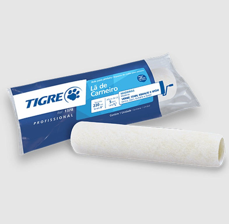 Rolo de Lã Carneiro sem Suporte 23cm Tigre