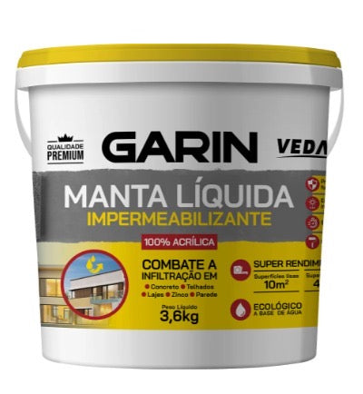 Manta Líquida Garin Impermeabilizante Ceramica Laje Concreto 3,6l