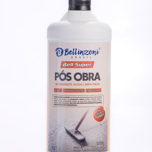 Pós Obra Detergente Ácido Limpa Pisos 1 Litro - Bellinzoni