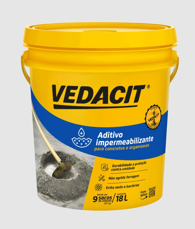 Vedacit Aditivo Impermeabilizante Para Concreto E Argamassa 18l