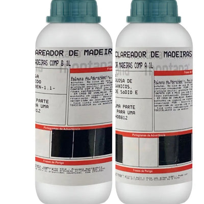 Kit Clareador de Madeira Montana HOB811 HOB812 Componentes A e B Base Água