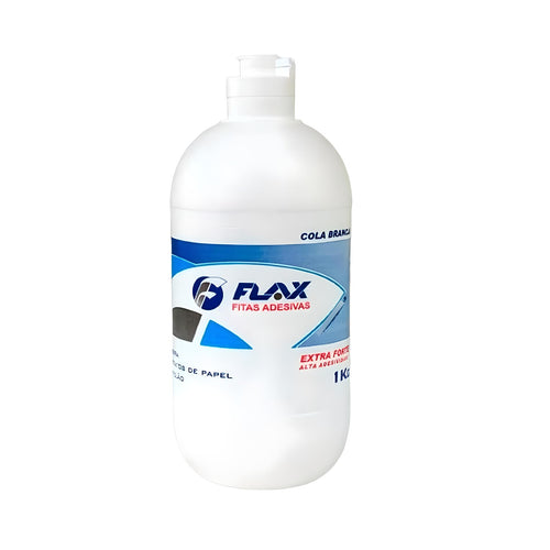 Cola Branca Pva Extra Forte 1kg Flax Alta Fixação