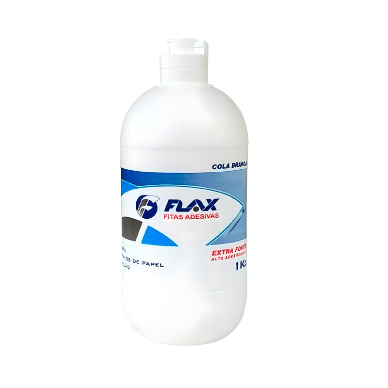 Cola Branca Pva Extra Forte 1kg Flax Alta Fixação