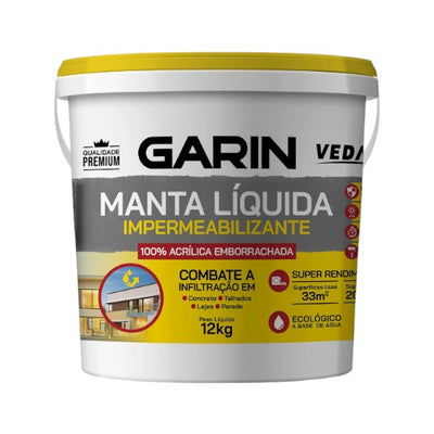 Manta Líquida Impermeabilizante 12kg Infiltração Telha Laje Várias Cores Garin