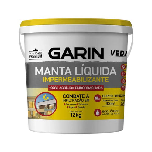 Manta Líquida Impermeabilizante 12kg Infiltração Telha Laje Várias Cores Garin