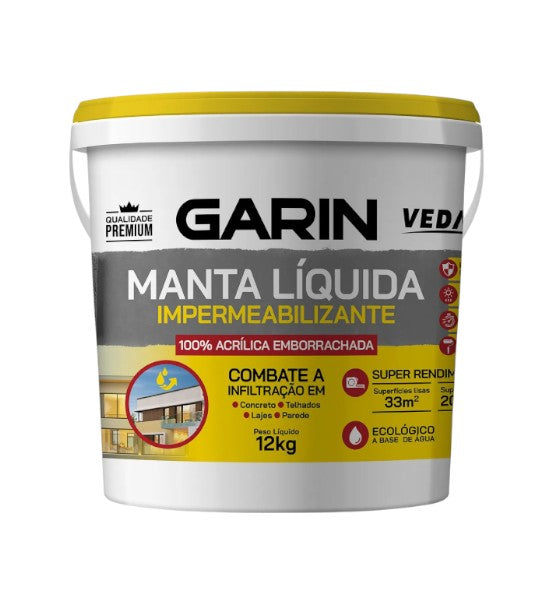 Manta Líquida Impermeabilizante 12kg Infiltração Telha Laje Várias Cores Garin