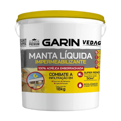 Manta Líquida Impermeabilizante 18kg Infiltração Telha Laje Várias Cores Garin