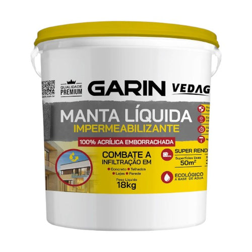 Manta Líquida Impermeabilizante 18kg Infiltração Telha Laje Várias Cores Garin