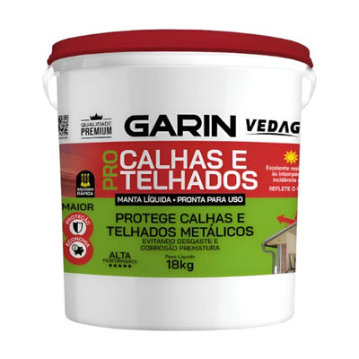 Manta Líquida Acrílica Impermeabilizante 18kg Garin Pro Calhas E Telhados