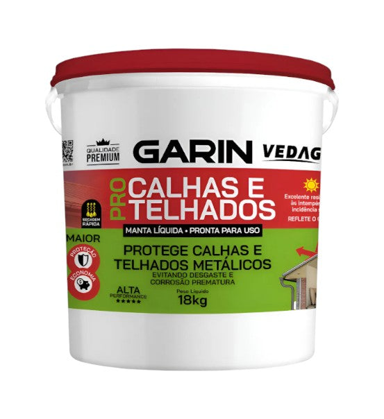 Manta Líquida Acrílica Impermeabilizante 18kg Garin Pro Calhas E Telhados