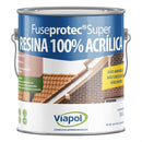 Resina Acrílica Fuseprotec 3,6 Lt Semibrilho Acetinado Viapol Incolor Transparente