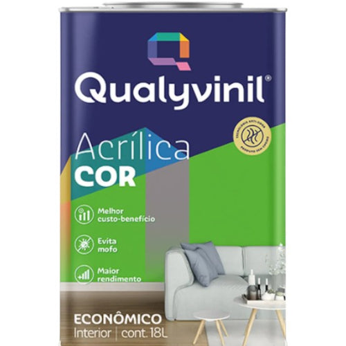 Tinta Látex Acrílico Qualyvinil Super Econômica Branco 18l Fosco