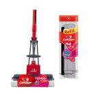 Rodo Mop Esfregão Mágico De Esponja Pva Absorvente Com Refil Cor Vermelho