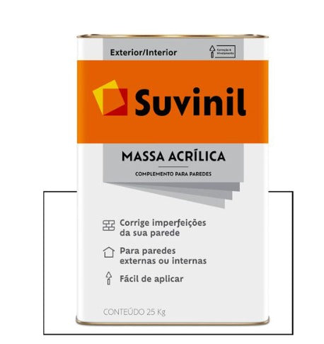 Massa Acrílica Lata 25Kg Suvinil