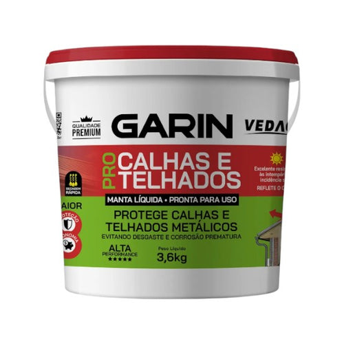 Manta Líquida Acrílica Impermeabilizante 3,6kg Garin Pro Calhas E Telhados