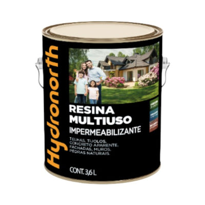 Resina Multiuso 3,6l Para Telhas E Pisos Incolor Fosco Solvente Hydronorth