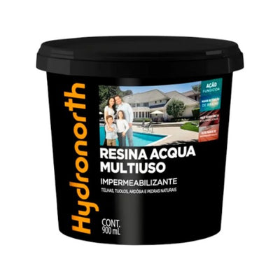 Resina Multiuso Brilhante Base Água Incolor 900ml Telhas e Pisos Hydronorth