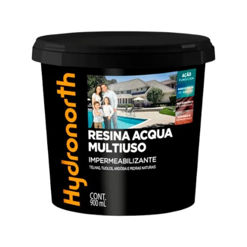 Resina Multiuso Brilhante Base Água Incolor 900ml Telhas e Pisos Hydronorth