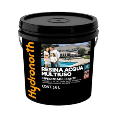 Resina Multiuso Brilhante Base Água Incolor 3,6l Telhas e Pisos Hydronorth