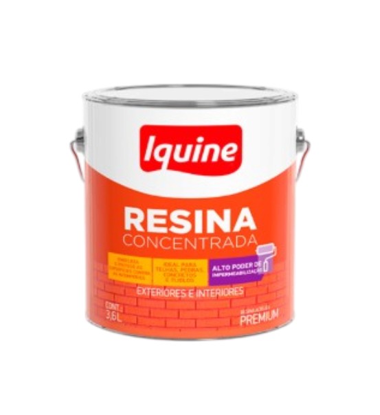 Resina Acrílica Concentrada Incolor Iquine 3,6L Impermeabilizante Brilhante
