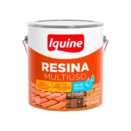 Resina Multiuso Base Água Incolor Iquine 3,6L Impermeabilizante Brilhante