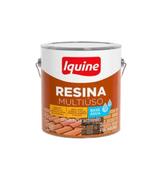 Resina Multiuso Base Água Cerâmica Ônix Iquine 3,6L Impermeabilizante Brilhante