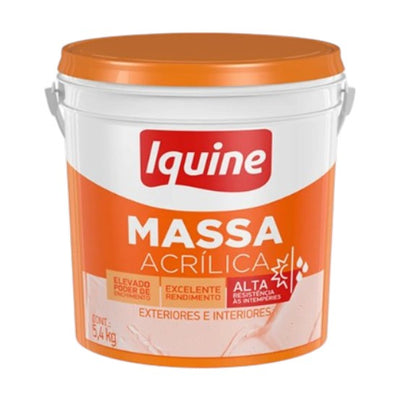 Massa Acrílica Iquine 5,4kg Uso Interno e Externo