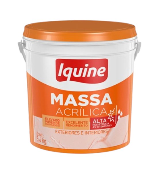 Massa Acrílica Iquine 5,4kg Uso Interno e Externo