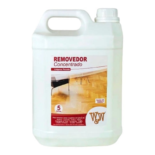 Removedor de Ceras Concentrado W&W 5L – Limpeza de Pisos e Remoção de Sujeiras