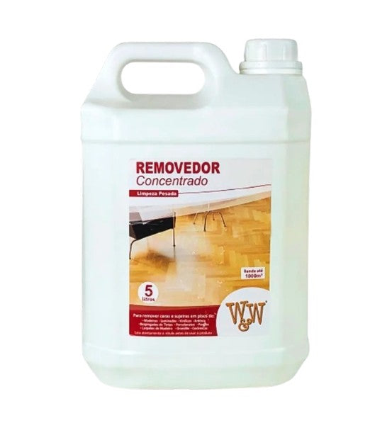 Removedor de Ceras Concentrado W&W 5L – Limpeza de Pisos e Remoção de Sujeiras