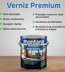 Verniz Premium Marítimo Base Solv Para Portas Janelas Portões Madeira 3,6l Cor Natural Brilhante Montana