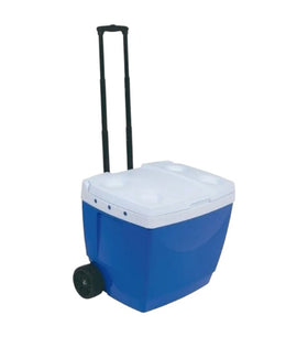 Caixa Térmica Cooler 42 Litros Alça Rodinhas Pesca E Praia