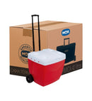 Caixa Térmica Cooler 42 Litros Alça Rodinhas Pesca E Praia