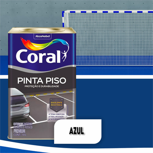 Tinta Acrílica Pinta Piso Azul 18l - Coral