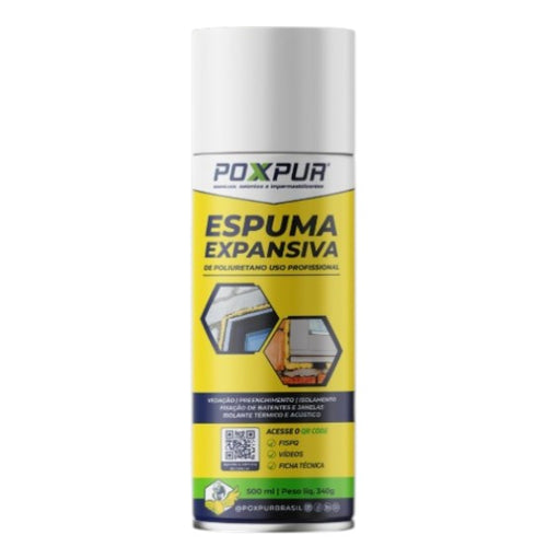 Espuma Expansiva Poliuretano POXPUR – Veda Frestas, Fixa Portas e Isola Ruídos