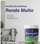 Tinta Acrílica Econômica Alto Rendimento e Cobertura Qualyvinil Fosca 3,6l