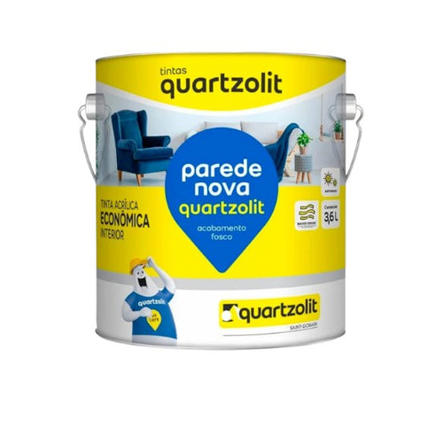 Tinta Acrílica Parede Nova Quartzolit Galão 3,6l Várias Cores
