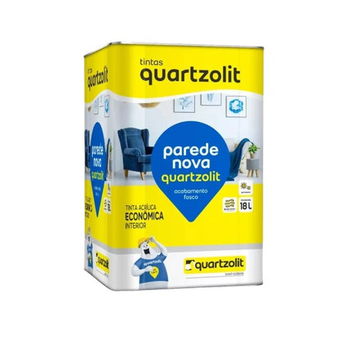 Tinta Acrílica Parede Nova Quartzolit Galão 18l Várias Cores