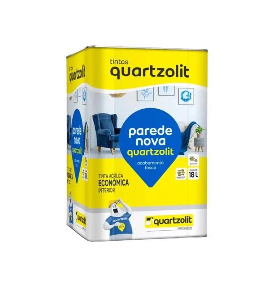 Tinta Acrílica Parede Nova Quartzolit Galão 18l Várias Cores