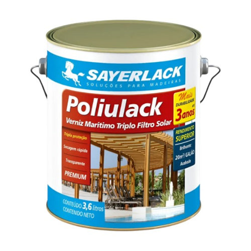 Poliulack Acetinado Semi brilho Para Madeira 3,6l Sayerlack