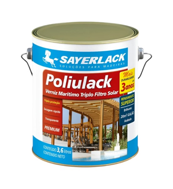 Poliulack Acetinado Semi brilho Para Madeira 3,6l Sayerlack