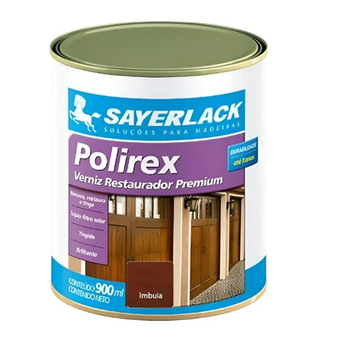 Verniz Polirex Restaurador Mogno ou Imbuia 900ml Triplo Filtro Solar Sayerlack
