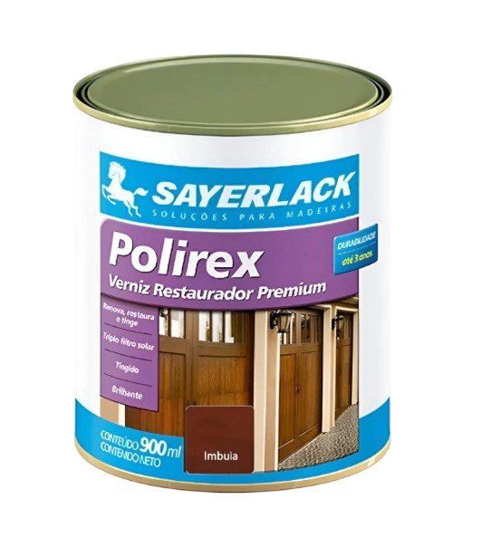 Verniz Polirex Restaurador Mogno ou Imbuia 900ml Triplo Filtro Solar Sayerlack