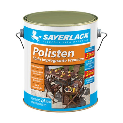 Verniz Polisten Transparente Hidrorrepelente Fungicida Inseticida 3,6l Sayerlack