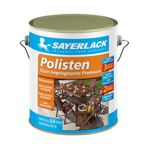 Verniz Polisten Natural Hidrorrepelente Filtro Solar Impregnante Fungicida 3,6l Sayerlack