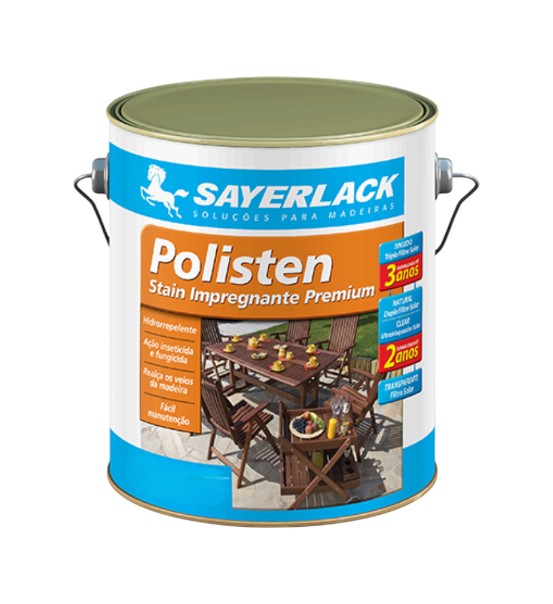 Verniz Polisten Natural Hidrorrepelente Filtro Solar Impregnante Fungicida 900ml Sayerlack