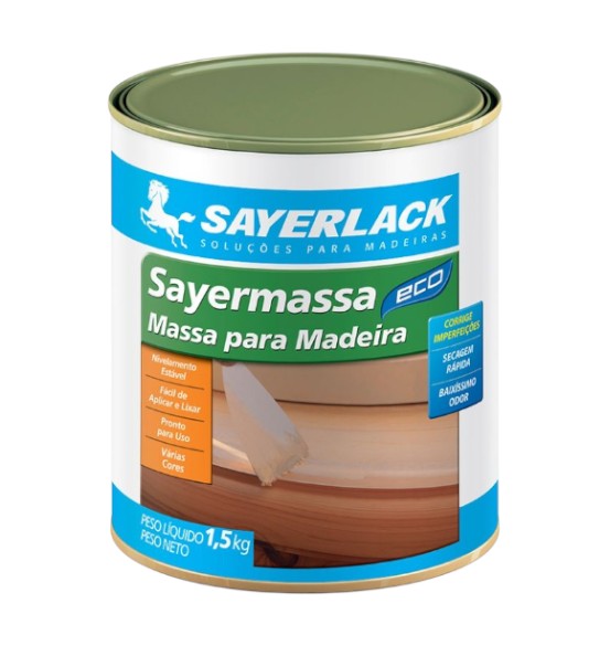 Sayermassa Massa Para Madeira Várias Cores 1424 1,5kg Sayerlack