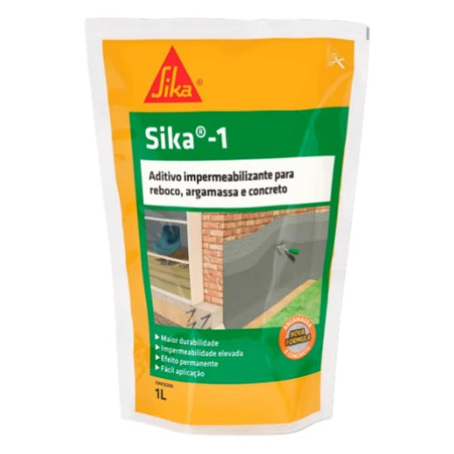 Aditivo Impermeabilizante Sika-1 Para Argamassa E Concreto 1l