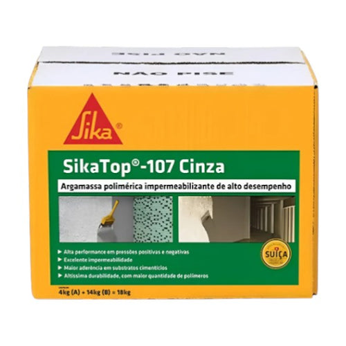 Sikatop 107 Cinza Fosco Revestimento Impermeabilizante Semiflexivel 18kg